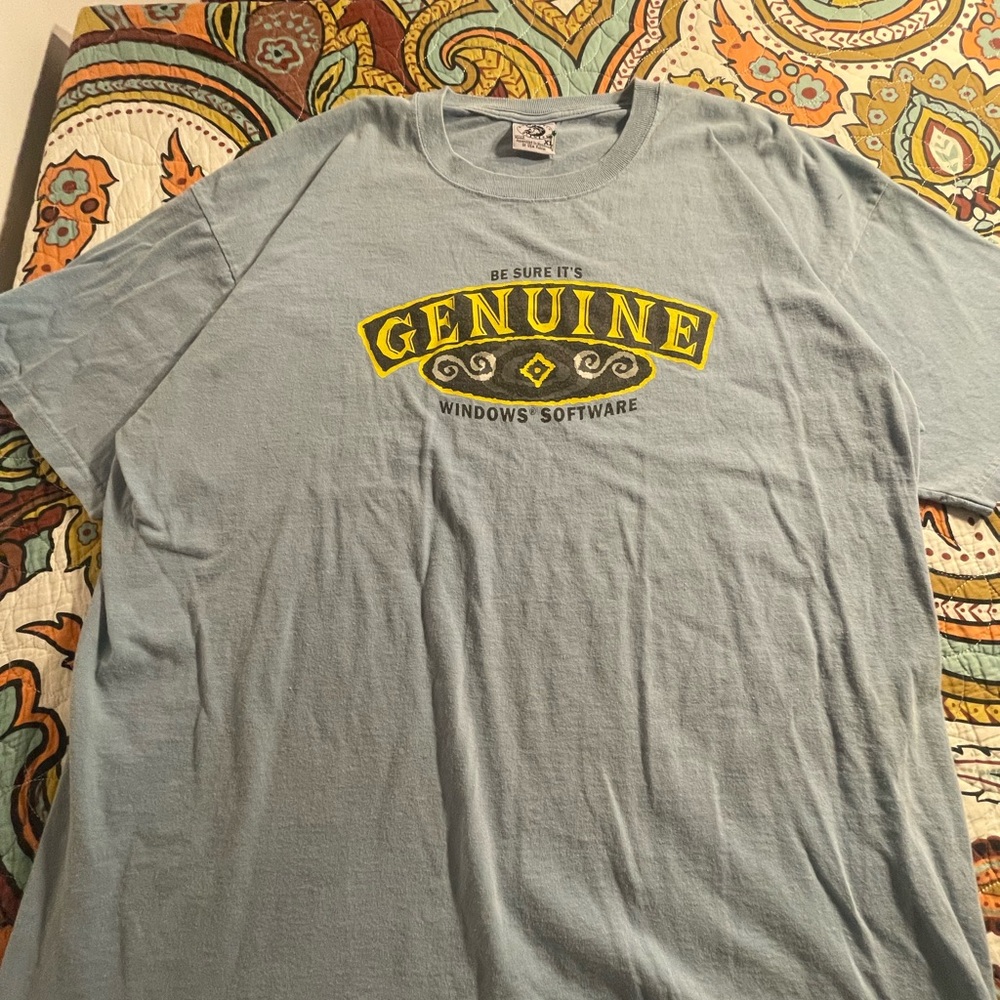 Screen Stars Light Blue Genuine Windows T-Shirt